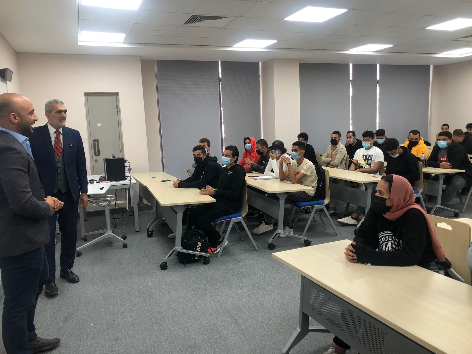A session for students of the College of International Transport and Logistics entitled â€œThe Skills Required in the Field of Specialized Work in Logistics and Supply Chains